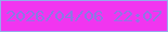 文字の大きさ：4、枠の色：95a9ec、背景の色：f135f0、文字の色：8e77e4 無料ブログパーツのブログ時計
