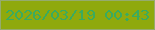 文字の大きさ：1、枠の色：95ab6e、背景の色：8fa90d、文字の色：3aab5f 無料ブログパーツのブログ時計