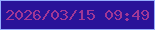 文字の大きさ：4、枠の色：95adfd、背景の色：291399、文字の色：a03796 無料ブログパーツのブログ時計