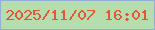 文字の大きさ：5、枠の色：95aed7、背景の色：b5ddae、文字の色：e55637 無料ブログパーツのブログ時計