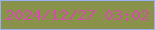 文字の大きさ：4、枠の色：95b1f5、背景の色：89914a、文字の色：cf51a5 無料ブログパーツのブログ時計