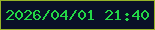 文字の大きさ：5、枠の色：95b228、背景の色：091027、文字の色：23d746 無料ブログパーツのブログ時計