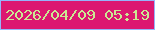 文字の大きさ：5、枠の色：95b4fa、背景の色：dc1771、文字の色：cbe893 無料ブログパーツのブログ時計