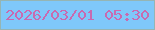 文字の大きさ：5、枠の色：95b5b4、背景の色：7fc8fa、文字の色：c86ab0 無料ブログパーツのブログ時計