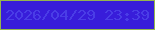 文字の大きさ：2、枠の色：95b64e、背景の色：381dda、文字の色：4a3de6 無料ブログパーツのブログ時計