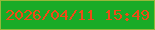 文字の大きさ：1、枠の色：95b83a、背景の色：19ab27、文字の色：f14a17 無料ブログパーツのブログ時計