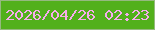 文字の大きさ：5、枠の色：95b97f、背景の色：52b01b、文字の色：f6adec 無料ブログパーツのブログ時計