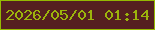 文字の大きさ：1、枠の色：95ba02、背景の色：552020、文字の色：9cb40c 無料ブログパーツのブログ時計