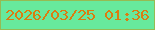 文字の大きさ：4、枠の色：95bb53、背景の色：67e99d、文字の色：db7c10 無料ブログパーツのブログ時計