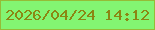 文字の大きさ：5、枠の色：95bc37、背景の色：83f572、文字の色：8b8713 無料ブログパーツのブログ時計