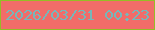 文字の大きさ：1、枠の色：95bd26、背景の色：f16c69、文字の色：76b7ba 無料ブログパーツのブログ時計