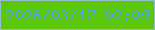 文字の大きさ：3、枠の色：95beca、背景の色：5cc609、文字の色：4ba9e2 無料ブログパーツのブログ時計