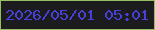 文字の大きさ：5、枠の色：95bf60、背景の色：1c1b1e、文字の色：4741d9 無料ブログパーツのブログ時計