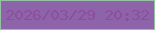文字の大きさ：5、枠の色：95c0a2、背景の色：8d63a9、文字の色：8e4e9e 無料ブログパーツのブログ時計