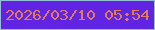文字の大きさ：3、枠の色：95c0d3、背景の色：6224e3、文字の色：e07c59 無料ブログパーツのブログ時計