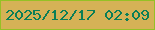 文字の大きさ：1、枠の色：95c125、背景の色：d5b256、文字の色：0b7e57 無料ブログパーツのブログ時計