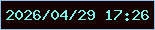 文字の大きさ：5、枠の色：95c2e3、背景の色：140102、文字の色：7cf5ec 無料ブログパーツのブログ時計