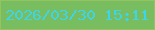 文字の大きさ：3、枠の色：95c35f、背景の色：78bd5f、文字の色：3ed4ea 無料ブログパーツのブログ時計