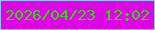 文字の大きさ：3、枠の色：95c3fc、背景の色：df04e6、文字の色：37d614 無料ブログパーツのブログ時計
