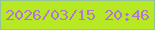 文字の大きさ：5、枠の色：95c499、背景の色：b7e824、文字の色：b277d5 無料ブログパーツのブログ時計