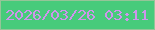 文字の大きさ：3、枠の色：95c598、背景の色：47cb7b、文字の色：ce95ec 無料ブログパーツのブログ時計
