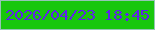 文字の大きさ：3、枠の色：95c5b5、背景の色：18c70d、文字の色：5f24eb 無料ブログパーツのブログ時計