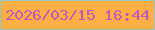 文字の大きさ：4、枠の色：95c5bc、背景の色：fab045、文字の色：cb56b8 無料ブログパーツのブログ時計