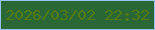 文字の大きさ：5、枠の色：95c5fc、背景の色：296735、文字の色：547a12 無料ブログパーツのブログ時計