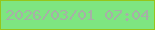 文字の大きさ：3、枠の色：95c61b、背景の色：7ee581、文字の色：a7afa7 無料ブログパーツのブログ時計