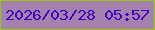 文字の大きさ：4、枠の色：95c713、背景の色：a482ad、文字の色：3e05c3 無料ブログパーツのブログ時計