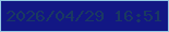 文字の大きさ：2、枠の色：95c8e3、背景の色：121784、文字の色：1a3962 無料ブログパーツのブログ時計