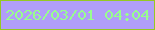 文字の大きさ：2、枠の色：95c922、背景の色：b19ef9、文字の色：98fe8d 無料ブログパーツのブログ時計