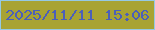 文字の大きさ：4、枠の色：95c9e4、背景の色：a8a333、文字の色：4b5fba 無料ブログパーツのブログ時計
