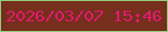 文字の大きさ：4、枠の色：95cd7c、背景の色：762e1d、文字の色：e11b6e 無料ブログパーツのブログ時計