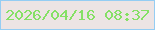 文字の大きさ：4、枠の色：95cdf3、背景の色：ede4e4、文字の色：85e065 無料ブログパーツのブログ時計
