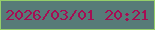 文字の大きさ：1、枠の色：95cf6a、背景の色：577b78、文字の色：a60d53 無料ブログパーツのブログ時計