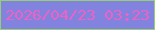 文字の大きさ：5、枠の色：95cf72、背景の色：8183de、文字の色：ed62c2 無料ブログパーツのブログ時計