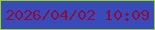 文字の大きさ：2、枠の色：95d321、背景の色：384bb9、文字の色：8c0d42 無料ブログパーツのブログ時計
