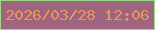 文字の大きさ：5、枠の色：95da84、背景の色：9f657e、文字の色：e69660 無料ブログパーツのブログ時計