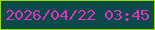 文字の大きさ：1、枠の色：95db05、背景の色：0a4a49、文字の色：dc33c1 無料ブログパーツのブログ時計
