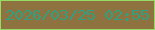 文字の大きさ：3、枠の色：95db64、背景の色：8e7240、文字の色：2fa180 無料ブログパーツのブログ時計