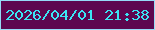 文字の大きさ：2、枠の色：95dbf7、背景の色：5d074f、文字の色：3be5f4 無料ブログパーツのブログ時計