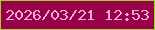 文字の大きさ：5、枠の色：95dc1c、背景の色：98004a、文字の色：f3a7dc 無料ブログパーツのブログ時計