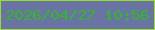 文字の大きさ：1、枠の色：95e024、背景の色：6974a5、文字の色：31b925 無料ブログパーツのブログ時計