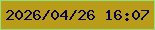 文字の大きさ：3、枠の色：95e078、背景の色：b99d1a、文字の色：060749 無料ブログパーツのブログ時計