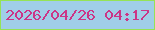 文字の大きさ：3、枠の色：95e356、背景の色：a0cee8、文字の色：cb3587 無料ブログパーツのブログ時計
