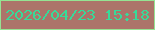 文字の大きさ：2、枠の色：95e393、背景の色：ac746a、文字の色：37da99 無料ブログパーツのブログ時計