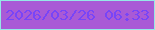 文字の大きさ：2、枠の色：95e8e7、背景の色：a95ad6、文字の色：7845f7 無料ブログパーツのブログ時計