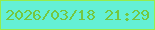 文字の大きさ：3、枠の色：95ec4b、背景の色：64f0d5、文字の色：74c73f 無料ブログパーツのブログ時計