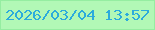 文字の大きさ：4、枠の色：95eda1、背景の色：b2f8b6、文字の色：2cabdc 無料ブログパーツのブログ時計